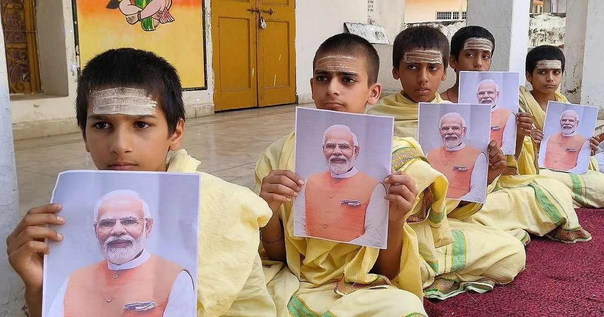 Top BJP leaders visit temples on Modi's 76th birthday