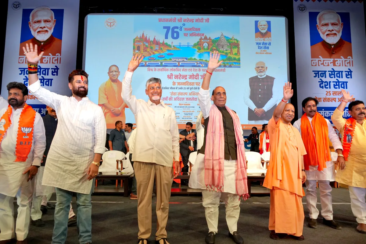 NDA gave country stability, says Naidu; seeks river-linking, land for Balaji temple in Varanasi