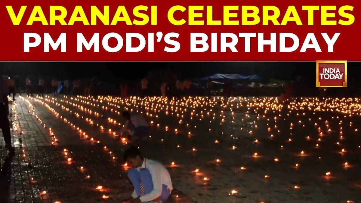 PM Modi Birthday: Diyas Lit at Namo Ghat in Varanasi as Celebrations Mark the Occasion