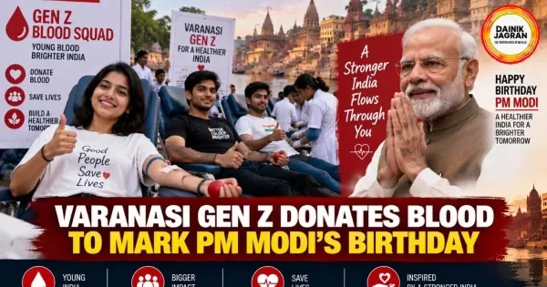 Varanasi Gen Z Donates Blood to Mark PM Modi’s Birthday