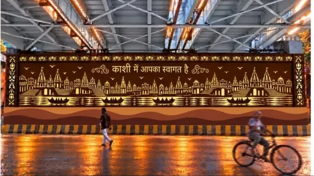 एयर शो से पहले बाबतपुर एयरपोर्ट से नमो घाट तक बदलेगी काशी की सूरत, दीवारों पर उकेरी जा रही गंगा घाटों की छटा