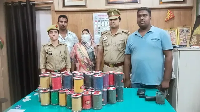 वाराणसी में ड्रम में छिपाकर रखे 23 किलो प्रतिबंधित मांझे को किया बरामद, महिला हिरासत में