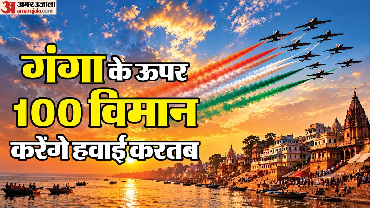 वाराणसी एयर शो: गंगा के ऊपर दिखेगी भारतीय वायुसेना की ताकत, 100 विमान करेंगे हवाई करतब